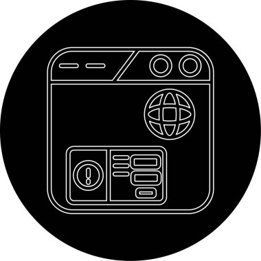 Dünya haritası vektör simgesine sahip eşsiz akıllı telefon