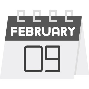 Takvim simgesi tasarımı, vektör illüstrasyonu