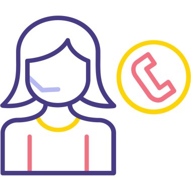 Çağrı merkezi ikon vektörü. Müşteri desteğini özetle. renk izole sembol