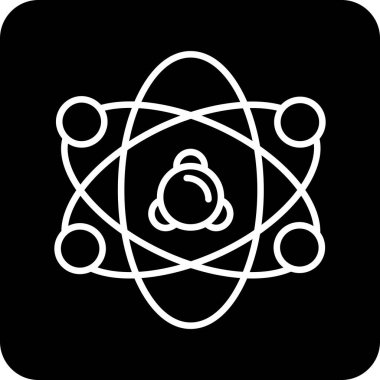 atom simgesi, vektör illüstrasyonu