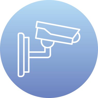 Güvenlik kamerası. Basit bir çizim. vektör illüstrasyonu