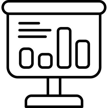 grafik rapor simgesi ana hat biçiminde