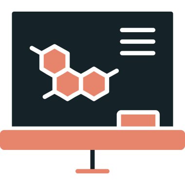 Ağ simgesi. Bilgisayar izleyicisinin vektör illüstrasyonu