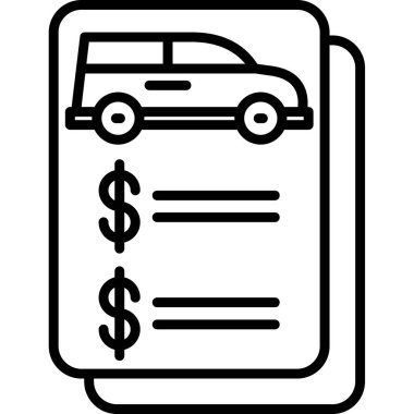 sigorta otomobili simgesi taslak biçimi