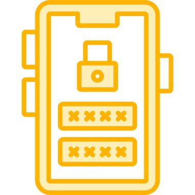 parola kilidi simgesi doldurulmuş ana hatlar biçiminde