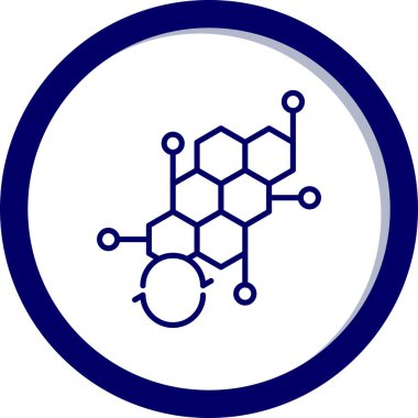 Molekül vektör simgesi modern çizim şablonu