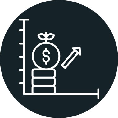 Dolar işareti vektör simgesi, dolar konsepti.