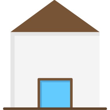 Ev. Web simgesi basit illüstrasyon