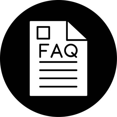 Faq vektör düz simgesi