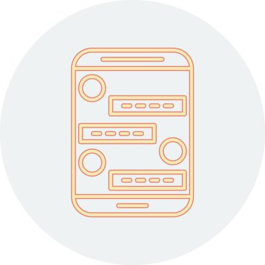 Cep telefonu simgesinin vektör illüstrasyonu