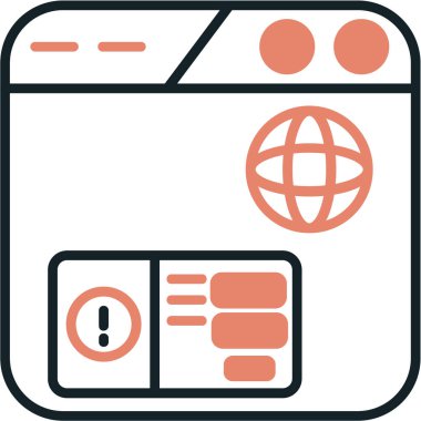 Web sunucu simgesi vektör illüstrasyonu