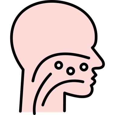 İnsan kafası ve insan beyni anatomisi olan insan kafası çizgisi tasarımı.