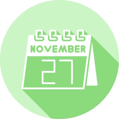 Kasım 23 tarih simgesi - vektör tekli