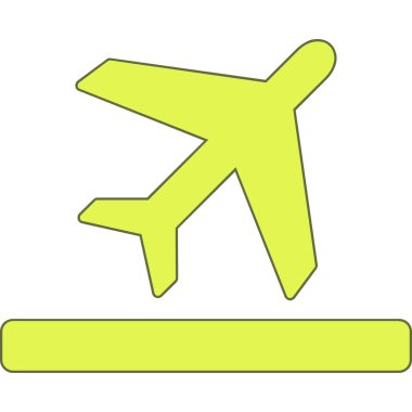 uçak ikonu vektör illüstrasyonu