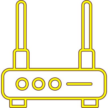 router simgesi vektör illüstrasyonu