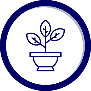 Bitki. Web simgesi basit illüstrasyon