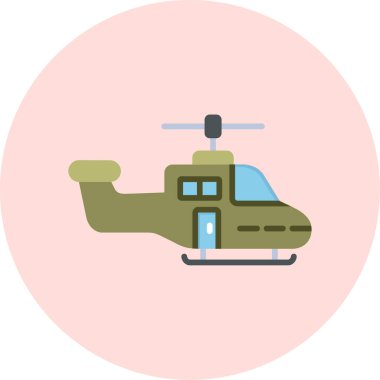 Helikopter. Web simgesi basit illüstrasyon