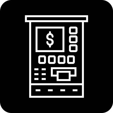 ATM 'de. Web simgesi basit tasarım