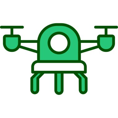 İHA ikonlu dron. Web için drone vektör simgesinin özet çizimi