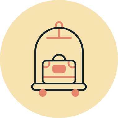 Çanta. Web simgesi basit illüstrasyon