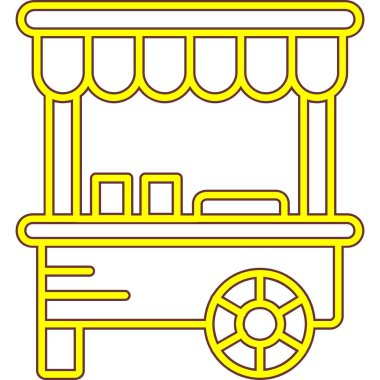 Sarı bir kamyonun vektör çizimi