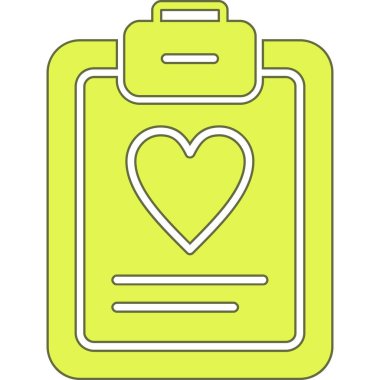 Kalp ikonu vektör illüstrasyonu