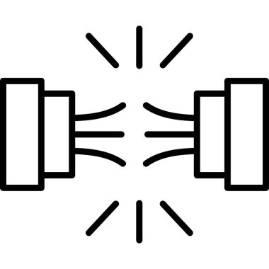 Spor salonu çan ikonu taslak vektörü. spor salonu.