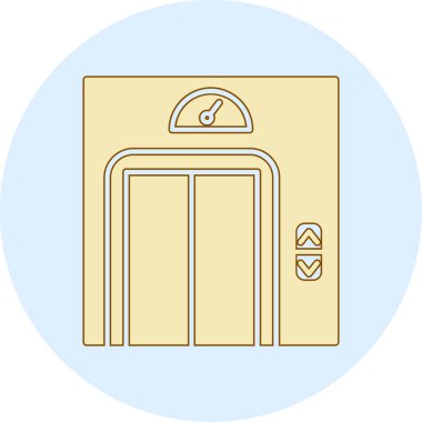 Moda Biçimli Kapı Simgesi İzole Arkaplan