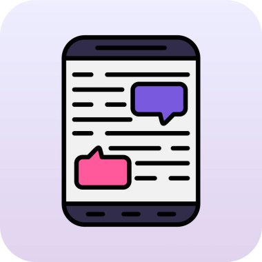 Sohbet mesajı vektör illüstrasyonu