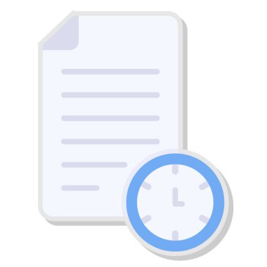 Saat Vektörü Simgesi Tasarım İllüstrasyonu