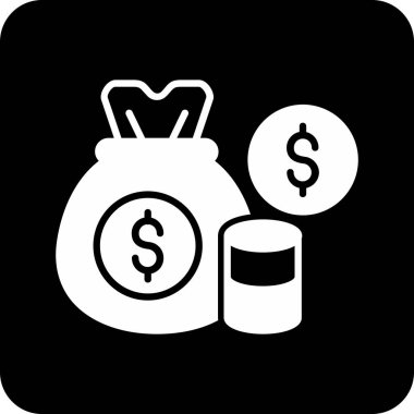 Para simgesinin vektör illüstrasyonu