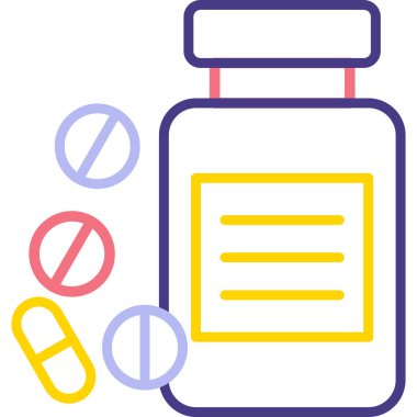 Uyuşturucu şişesi ikonu ana hatlarıyla