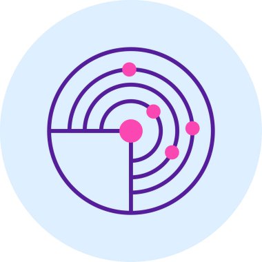 Moda Biçiminde Hedef Simgesi İzole Arkaplan