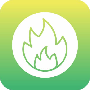 ateş vektörü simgesi modern basit illüstrasyon