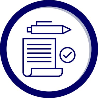 Kontrol listesi. Web simgesi basit illüstrasyon