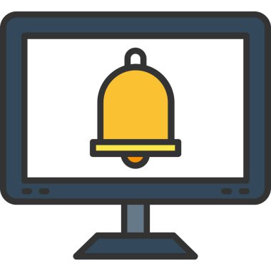 bilgisayar monitörü vektör illüstrasyon tasarımı