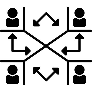 Ağ vektör satırı simgesi