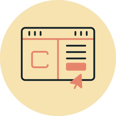 tarayıcı web simgesi basit vektör illüstrasyonu