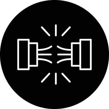 Moda biçimi izole edilmiş arkaplanda halter simgesi