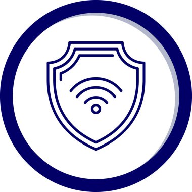 Kablosuz. Web simgesi basit illüstrasyon