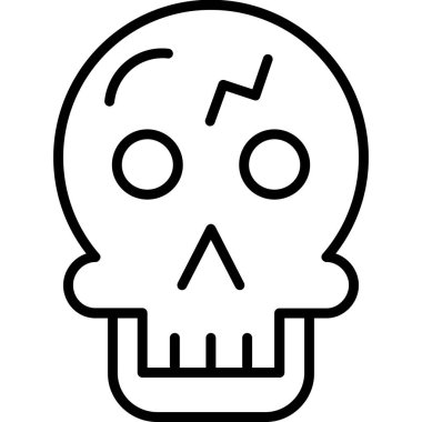 kafatası web simgesi, vektör illüstrasyonu