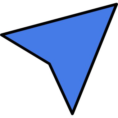 Kağıttan uçak. Basit resimleme