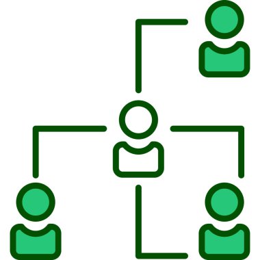 bir ağ ile bağlanmış insan grubu