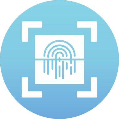 parmak izi tarama simgesi modadan izole edilmiş arkaplan