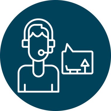 Avatar man simgesi, vektör illüstrasyonu