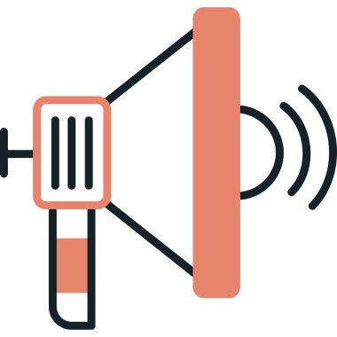 Ses. Web simgesi basit illüstrasyon