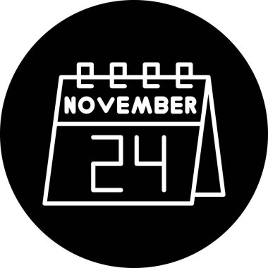 Kasım 'ın 24' ünde tek bir takvimde