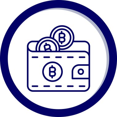 Bitcoin parası. Basit tasarım, resimleme