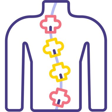 vücut ağrısı simgesi, dış hat biçimi
