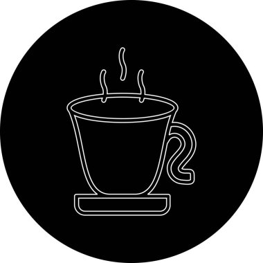 Kahve fincanı Vektörü Kabartma Simgesi Tasarımı